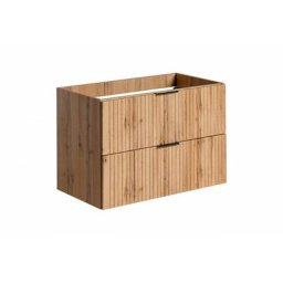 Meuble sous vasque en bois Georgia Oak - h 57 x l 80 x p 46 cm - Livraison gratuite - Beige