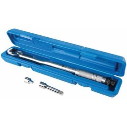 Silverline - cle dynamometrique 3/8 20-110 nm adaptateur 3/8 vers 1/4 + rallonge