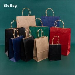 StoBag – sac en papier Kraft emballage cadeau fête d'anniversaire mariage noël nouvel an