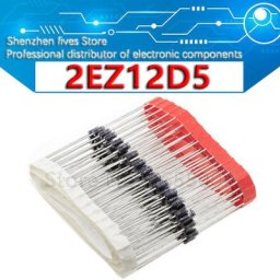 Diode Zener 2W tube DO-15 ZY12 2EZ12D5 12V 20 pièces/lot