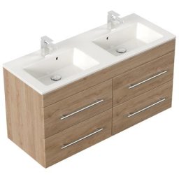Meuble de salle de bain HELIOS SoftClose décor chêne