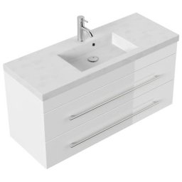 Meuble salle de bain Norit blanc brillant