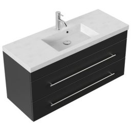 Meuble salle de bain Norit noir satiné