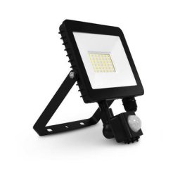 Miidex Lighting - Projecteur led Extérieur lumos slim ii - 30W + détecteur ir blanc-chaud-3000k
