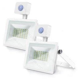 Aigostar - projecteur a led avec detecteur de mouvement slim 30W smd twilight ip 65 2 pieces