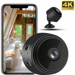 Caméra de surveillance interieur / exterieur - Mini Caméra Espion, Caméra de Surveillance 4K hd
