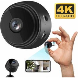 Caméra de surveillance interieur / exterieur Mini Caméra Espion, Securite Camera 4K hd WiFi