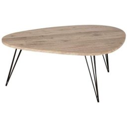 Table basse Neile - L 112 x l 80 x H 40 cm - Marron - Livraison gratuite - Marron