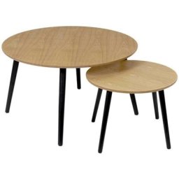 Tables gigognes en bois Monroe (Lot de 2) - Bois