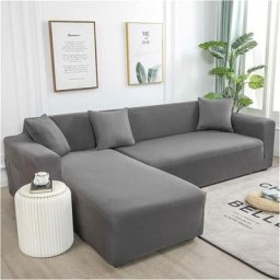 Housse de canapé d'angle en forme de L avec housse élastique pour canapé 1/2/3/4 places （Le canapé