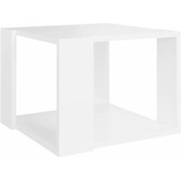 Table basse de salon, Table Café, Blanc 40x40x30 cm Bois d'ingénierie OIB8686E - Blanc