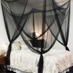 GP - Lit moustiquaire, moustiquaire pour couvre-lit carré, maille fine pour la maison et les
