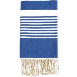 Fouta en coton arthur 100x200cm bleu royal