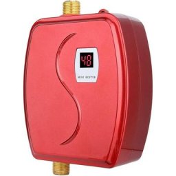 Chauffe-eau électrique sans réservoir, mini-chauffe-eau instantané 220V 3000W avec bouton tactile