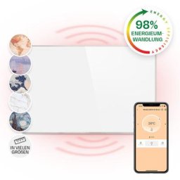 Wonderwall 960 Smart radiateur infrarouge 80x120 cm 960W minuterie hebdomadaire blanc