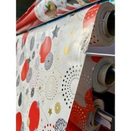 Nappe Toile Cirée De Noël –Nova Star- Au Mètre - 140 x 250 cm - blanc.