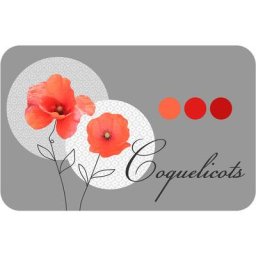 1001kdo Hygiene&beaute - Set de table opaque Pavot coquelicots