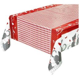 Nappe de Cuisine Résistante aux Taches Moderne Tissu Ciré Plastifié Housse de Table de Protection