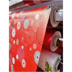 Nappe Toile Cirée De Noël –Nova Star- Au Mètre - 140 x 150 cm - rouge .