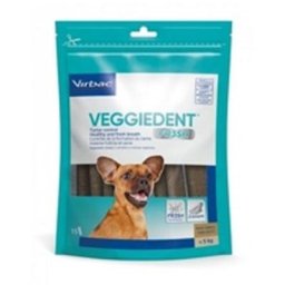 VeggieDent Fresh Virbac Lamelles dentaires anti-plaque Chiens 5 kg - xs - 1 Sachet de 15 lamelles