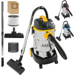 Aspirateur Industriel Aspirateur Eau et Poussière Aspirateur Sec et Humide 2600W 30L Acier