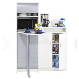 Buffet et table de cuisine pivotante blanc et gris Snack