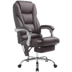 CLP - Fauteuil de bureau Pacific en similicuir avec une fonction massage marron