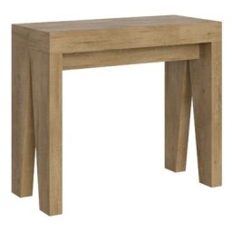 Console extensible bois clair 12 personnes 40 à 300 cm Naxo - Support Pied et support sur roulettes