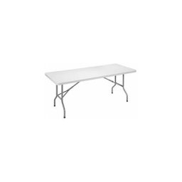 Table multi-usages pliante d'extérieure grise L 183 x P 76 cm - Maxiburo