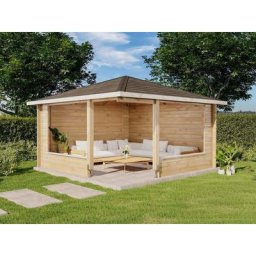 Alpholz - Tonnelle pentagonale Maik-40 Naturel 425 x cm - Naturel