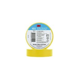 Ruban Adhésif Temflex™ 165 PVC 19mm x 20m 3M 7100184800 Jaune - Jaune