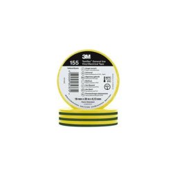 Ruban Adhésif Temflex™ 155 pvc 19mm x 20m 3M 7100184744 Jaune/Vert - Jaune/Vert