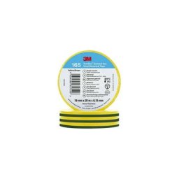 Ruban Adhésif Temflex™ 165 pvc 19mm x 20m 3M 7100184800 Jaune/Vert - Jaune/Vert