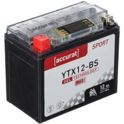 Batterie moto YTX12-BS 12Ah Gel Accurat 12V 180A 150 x 87 x 130 mm Quad