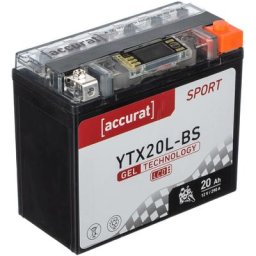 Batterie moto YTX20L-BS 20Ah Gel Accurat 12V 290A 175 x 87 x 155 mm Quad