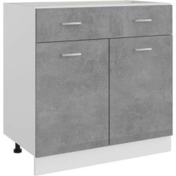 Meuble bas de cuisine Gris béton 80x46x81,5 cm