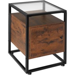 Tectake - Table de chevet Dudley 40 x 43 x 60,5 cm - Table de chevet, table d'appoint, table en