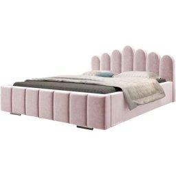 Lit rembourré avec tiroir de lit BoxSpring Lit 03 - 140x200 - Flamingo (trinity 19)