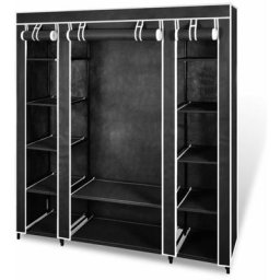 Vidaxl - Armoire avec compartiments et tiges 45 x 150 x 176 cm Noir Black
