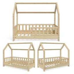 Lit cabane Wiki 70x140cm Nature VitaliSpa