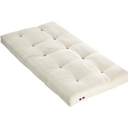 Matelas futon écru en coton 90x190 - Ecru