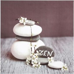 Toile imprimée zen stones 28X28 Atmosphera créateur d'intérieur - Multicolore