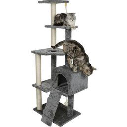 Dyhf - Arbre a Chat Griffoir Grattoir Jouet:Gris - Gris