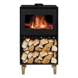 Poêle à bois andrea 10KW bûches 50CM - Noir - Noir