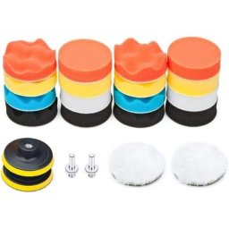 Lot de 22 de 3 pouces/80 mm, tampon de polissage, coton de polissage de voiture, kit de tampon de