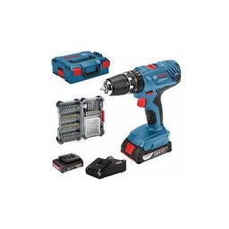 18V System Perceuse-visseuse à Percussion sans Fil gsb 18V-21 (avec batterie 2x2.0 Ah, jeu