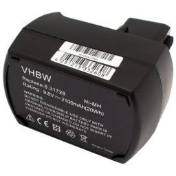 NiMH Batterie 2100mAh pour outils Metabo BSP9.6, BSZ9.6, BSZ9.6 Air cooled, BSZ9.6 Impuls comme