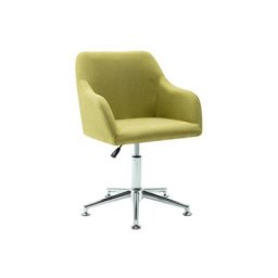 Chaise de bureau avec accoudoirs réglable tissu vert Isus