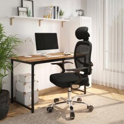 Chaise Bureau,150kg Chaise de Bureau Hauteur Réglable de Dossier et D'appui-tête Rembourré Fauteuil