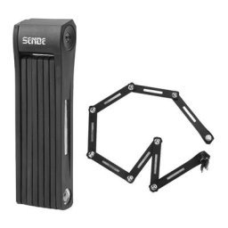 Antivol vélo Antivol à maillons Support Antivol pliable Antivol vélo à combinaison - noir